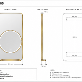 ArcQuay JMY-S0006 Stainless Steel LED Smart Mirror — product view 5