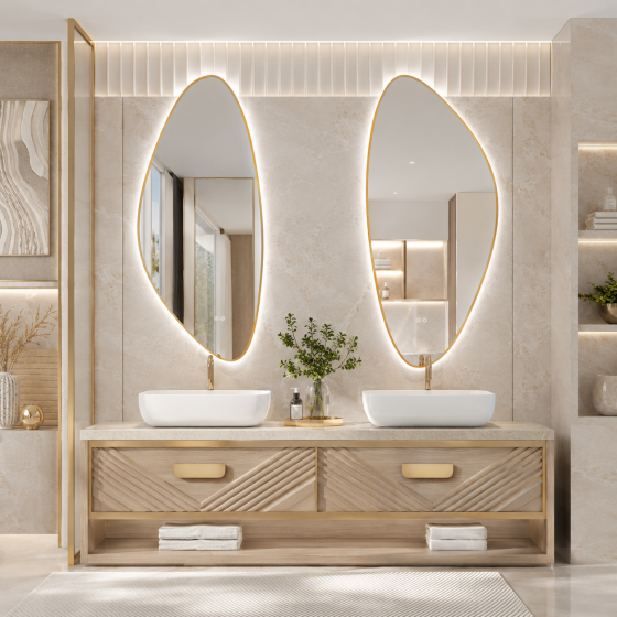 ArcQuay JMY-S0007 600×1200 Stainless Steel LED Smart Mirror