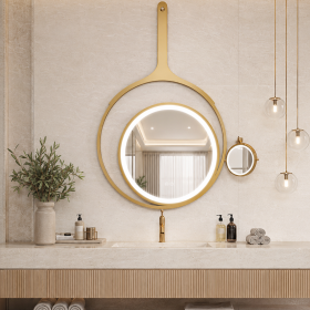 ArcQuay JMY-S0012 800 × 1200mm Brushed Titanium stainless steel LED mirror