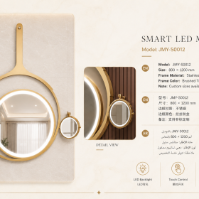 ArcQuay JMY-S0012 Stainless Steel LED Smart Mirror — product view 4