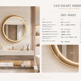 ArcQuay JMY-S0013 Stainless Steel LED Smart Mirror — product view 4