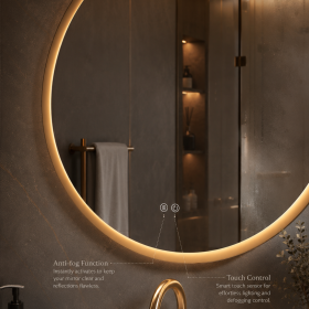ArcQuay JMY-S0014 Stainless Steel LED Smart Mirror — product view 3