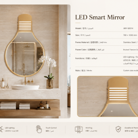 ArcQuay JMY-S0014 Stainless Steel LED Smart Mirror — product view 4