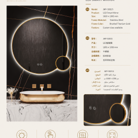 ArcQuay JMY-S0015 Stainless Steel LED Smart Mirror — product view 4