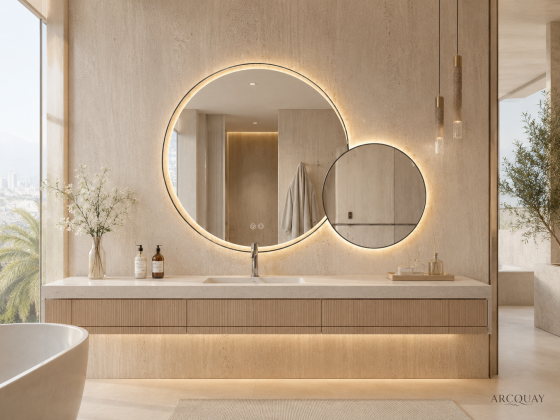 ArcQuay JMY-S0022 1200 × 800 mm Black stainless steel LED mirror