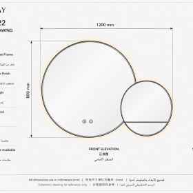 ArcQuay JMY-S0022 Stainless Steel LED Smart Mirror — product view 5