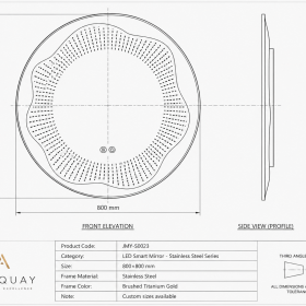 ArcQuay JMY-S0023 Stainless Steel LED Smart Mirror — product view 5