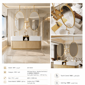 ArcQuay JMY-S0031 Stainless Steel LED Smart Mirror — product view 5