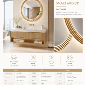 ArcQuay JMY-S0034 Stainless Steel LED Smart Mirror — product view 5