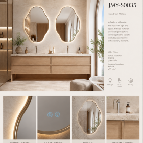 ArcQuay JMY-S0035 Stainless Steel LED Smart Mirror — product view 2