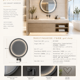 ArcQuay JMY-S0037 Stainless Steel LED Smart Mirror — product view 5
