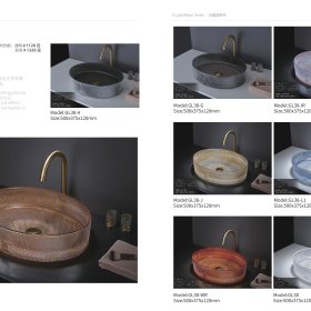 ArcQuay Bright Series GL38 crystal glass vessel basin variants