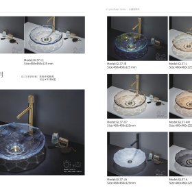 ArcQuay Colorful World Series GL37 crystal glass vessel basin variants