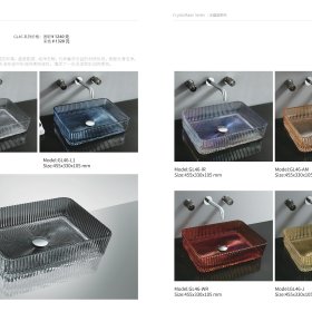 ArcQuay Jinglan Series GL46 crystal glass vessel basin variants